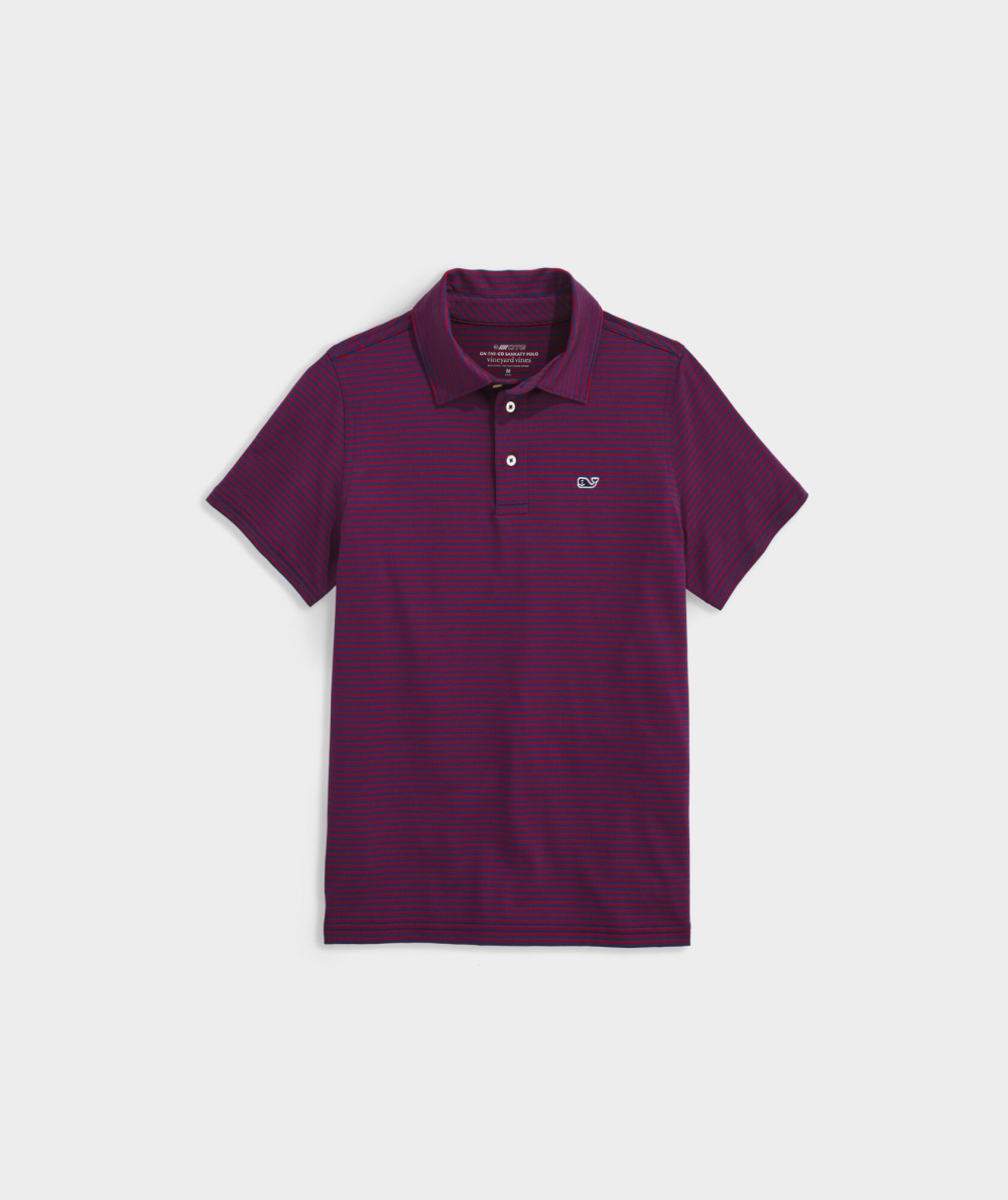 Shop Mens Bradley Stripe Polo - Saints at vineyard vines