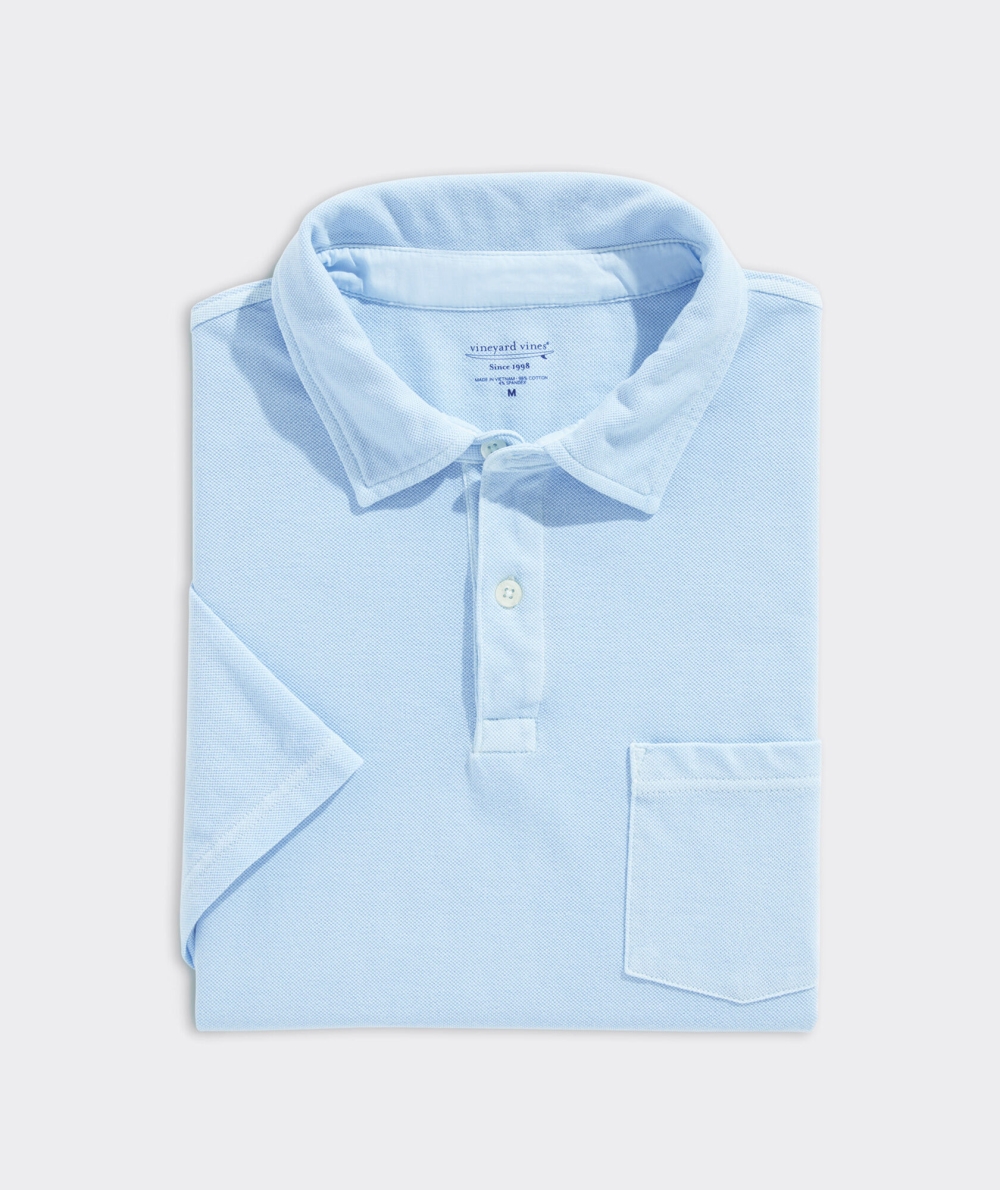 Shop Mens Bradley Stripe Polo - Saints at vineyard vines